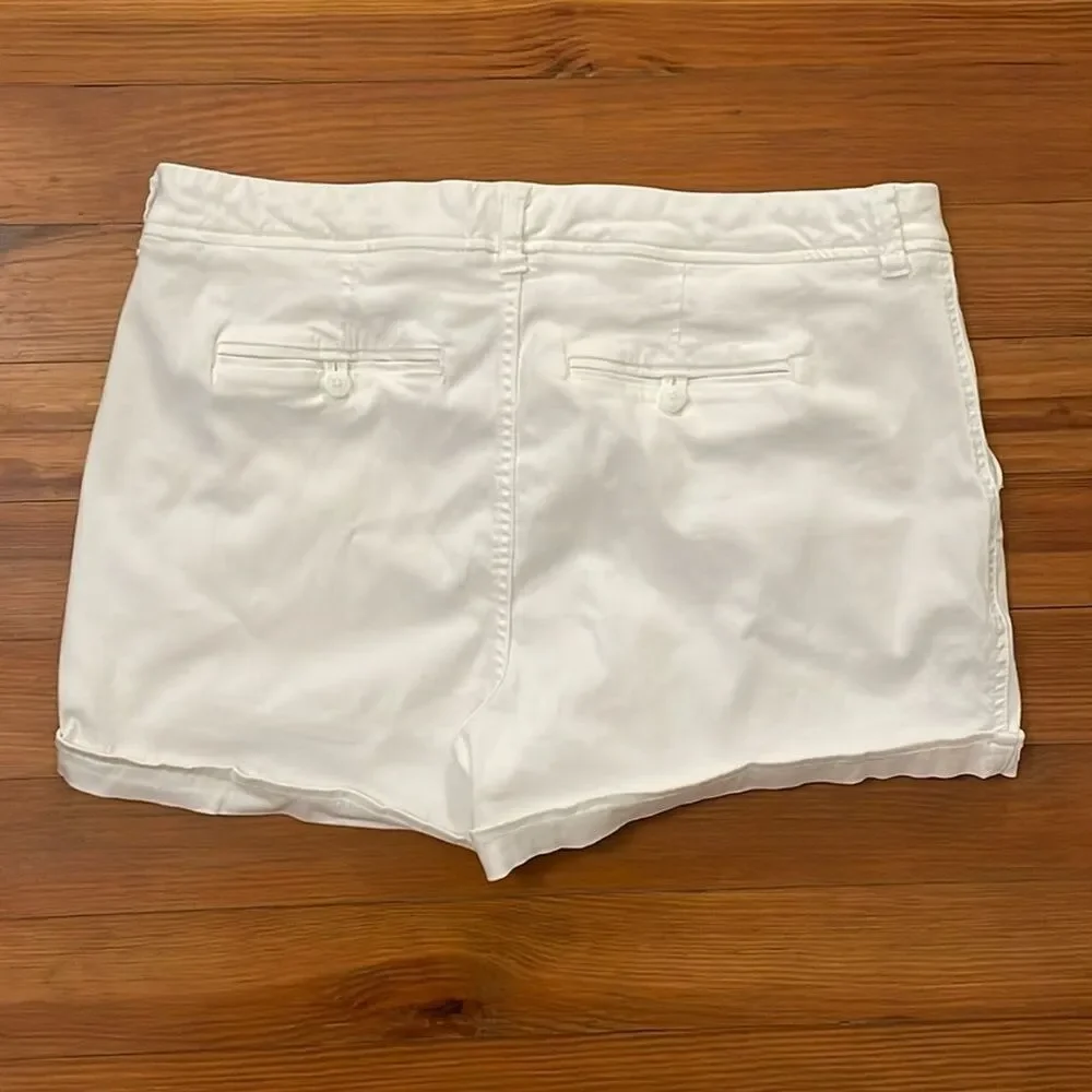 Liverpool Jeans White Johnny Short Womens Size 16 / 33 Stretch XM9068th